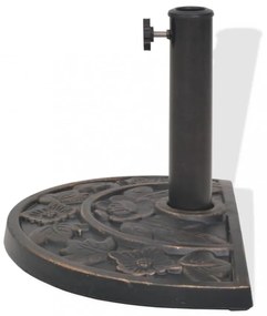 félkör alakú, bronz színű gyanta napernyő talp 9 kg