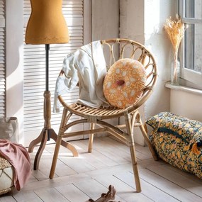Kerek rattan fotel, natúr - SANNA