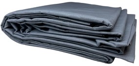Egyszínű pamut lepedő Sötétszürke Méretek: 220x240 cm