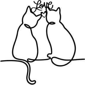 Cat fém fali dekoráció, 55×55 cm – TR891TNL3523