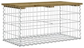 impregnált fenyőfa gabion kerti pad 83 x 44 x 42 cm