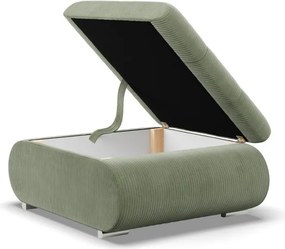 Tokio puff, kordbársony, zöld