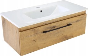 Fürdőszobai Mosdószekrény Függő Keskeny Fiók Tölgy Loft kicsi 80 x 40