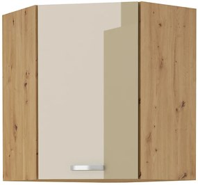 Sarok felső konyhaszekrény Arryn 58x58 GN-72 1F (artisan tölgy + fényes cappuccino ). 1024772