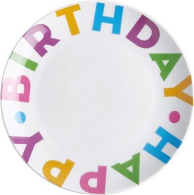 HAPPY BIRTHDAY kistányér Ø 20 cm, színes