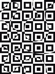 Fotótapéta flizelina Geometrikus hullámok és négyzetek minimalizmus 206x275 +ragasztó