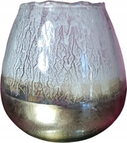 Üveg gyertyatartó S