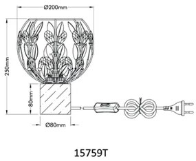 Globo 15759T - Asztali lámpa MIKA 1xE27/40W/230V
