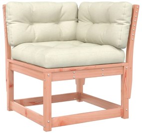 vidaXL tömör duglászfa kerti sarokkanapé párnákkal 73 x 73 x 78 cm