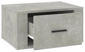 betonszürke falra szerelhető éjjeliszekrény 50 x 36 x 25 cm