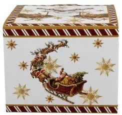 Karácsonyi porcelán bögre 610 ml dobozban Santa on Sleigh