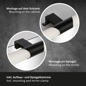 Briloner 3113-115 - LED Fürdőszobai tükörmegvilágítás LED/12W/230V IP44 fekete