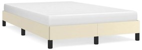 krémszínű műbőr ágykeret 120 x 200 cm