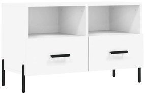 fehér szerelt fa TV-szekrény 80 x 36 x 50 cm