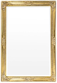 Négyszögletű arany antik jellegű álló tükör, 6cm rámával, 72x102x3cm
