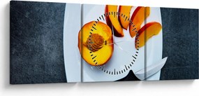 Őszibarack képe (órával) (90x30 cm)