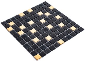 Mozaik dekorcsempe  322155 Black Gold