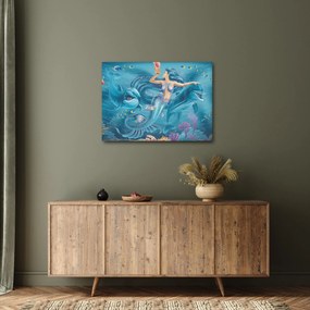Kép - Sellő delfinekkel (70x50 cm)