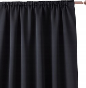 Szalagra Kész Függöny Fekete 140x250 cm Hálószoba Nappaliba Könnyű Békák