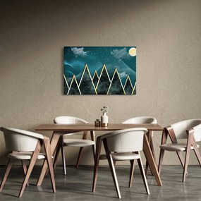 Kép - telihold az arany hegyek felett (90x60 cm)
