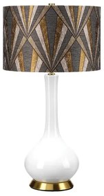 Elstead MILO-AB-TL-VOGPB - Asztali lámpa MILO 1xE27/60W/230V szürke/arany