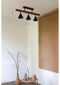 Duolla - Felületre szerelhető csillár IRONLINE 3xG9/3W/230V fenyő tölgy/fekete