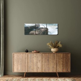 Kép - a víz ereje (órával) (90x30 cm)