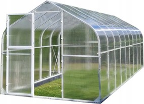 Üvegház Polikarbonát Alagút 15M2 250X600 Ptf Lengyel Fehér