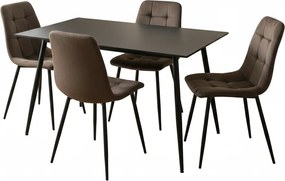 AVENBERG BLACK MARBLE 4+1 Étkezőgarnitúra