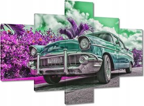 Vászonkép 100x70 Klasszikus autó türkizben