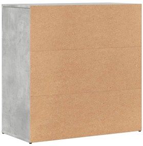 2 db betonszürke szerelt fa tálalószekrény 79 x 38 x 80 cm