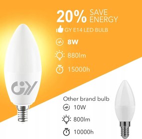 Led izzó E14 8W 6500K