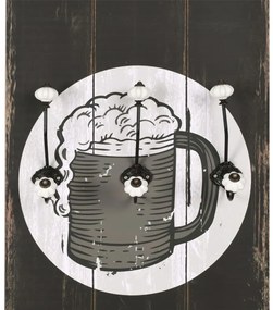 falra szerelhető fogas 6 akasztóval 120 x 40 cm