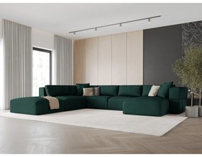 Zöld sarokkanapé (bal oldali-"U" alakú) Esther – Milo Casa