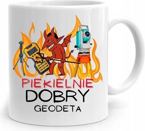 Ajándék Bögre Földmérőnek Pokolian Jó Földmérő Nyomtatott Fényképpel