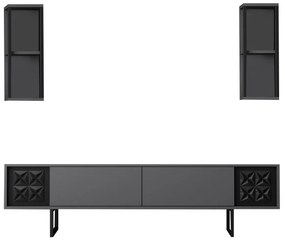 TV szekrény Black Line - Anthracite, Black