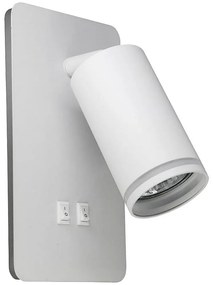 LED Fali spotlámpa PARIS 1xGU10/10W/230V + LED/6W/230V fehér
