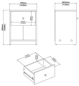 Fekete éjjeliszekrény May – Tvilum