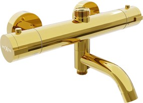 Mexen KAI termosztatikus kád/zuhanycsaptelep, arany, 77900-50