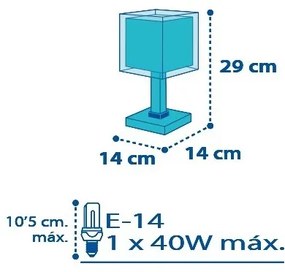 Dalber D-43421 - Gyereklámpa PETIT MARIN 1xE14/40W/230V