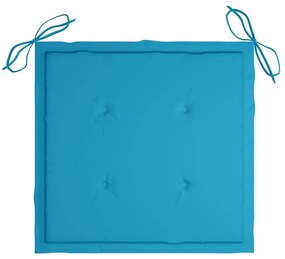 tömör tíkfa hintaszék kék párnával
