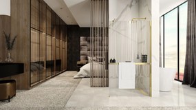 Zuhanyfal Rea Aero Gold N 90 Walk In + EVO