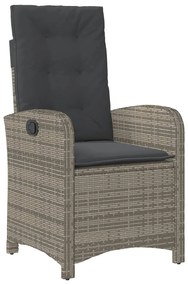 9 részes szürke polyrattan kerti étkezőgarnitúra párnával