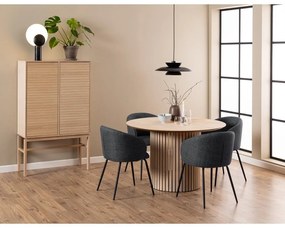 Kerek étkezőasztal tölgyfa dekoros asztallappal ø 120 cm Linley – Actona