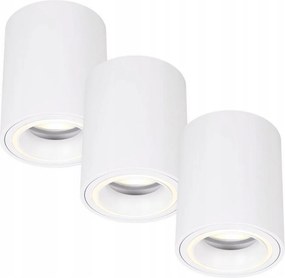 3x Falra szerelhető halogén lámpatest Led Cső GU10 fehér Spot mennyezeti Szoba