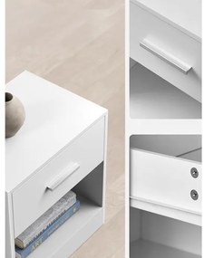 Tárolóasztal 39×28 cm, MDF, Fehér. ANT-E1081 WT