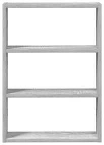 szürke sonoma színű szerelt fa fali polc 43 x 9 x 60 cm