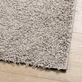 PAMPLONA bézs magas szálú bolyhos modern szőnyeg 80 x 250 cm