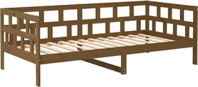 vidaXL mézbarna tömör fenyőfa kanapéágy 80x200 cm