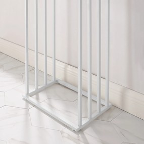 Törölközőtartó LINESTRO fém, 4 karos, 93x45cm, fehér